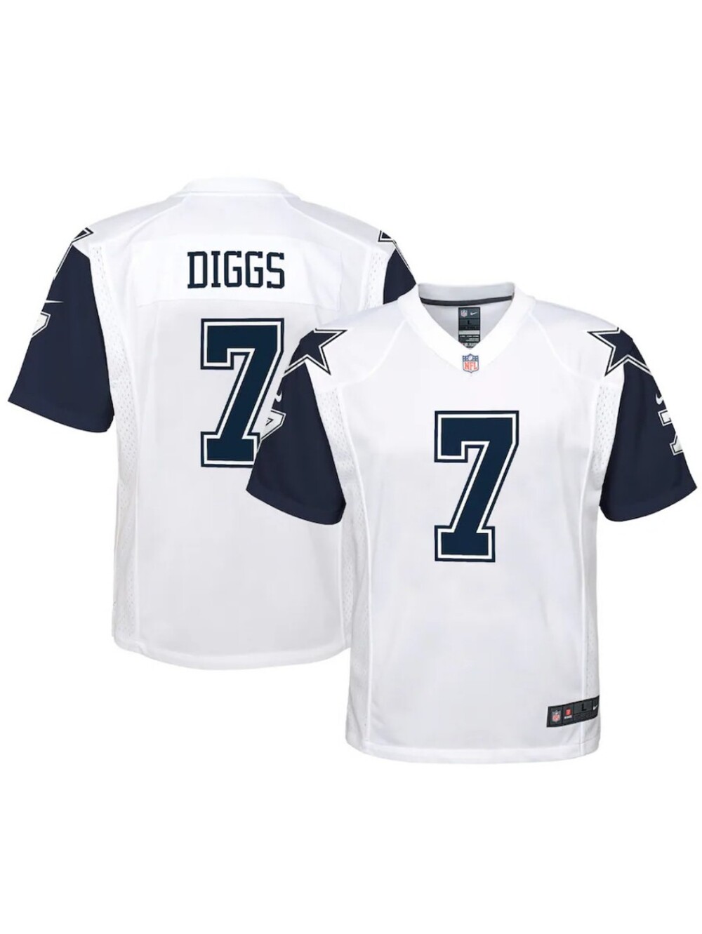 Nike Youth Trevon Diggs #7 White Dallas Cowboys Alternate Game Jersey L, XL